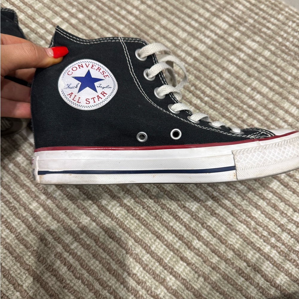 RARE black converse wedge.